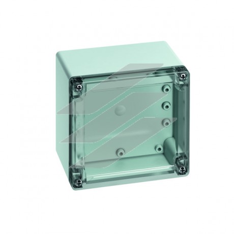 TG-коробка ABS 1212-9-to (124х122х85мм), акрилонітрил-бутадієн-стерол, гладкі стінки, IP67, прозора кришка, Spelsberg